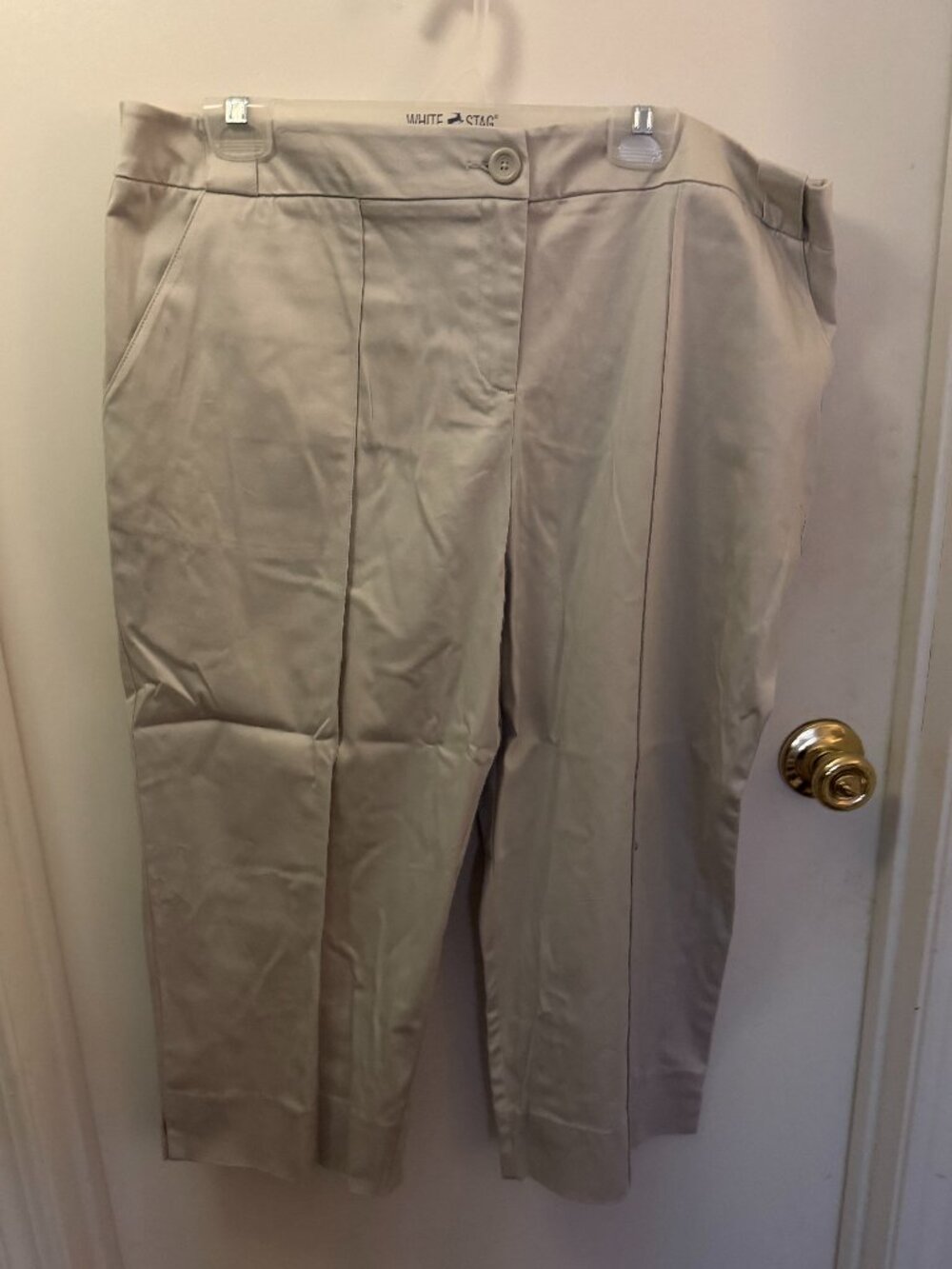 George Stretch Beige Crop Pants W 18